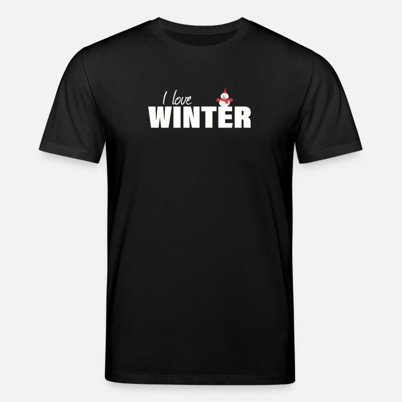 I LOVE WINTER - Stanley/Stella Unisex Bio-T-Shirt CREATOR  - Schwarz