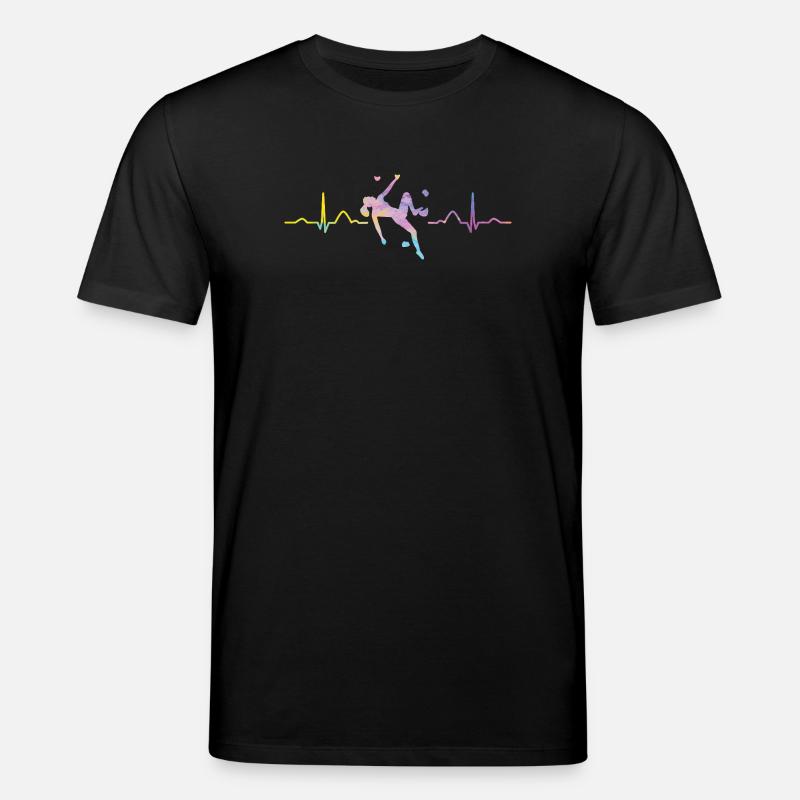 Boulderer Herzschlag Boulder Bouldern - Stanley/Stella Unisex Bio-T-Shirt CREATOR  - Schwarz