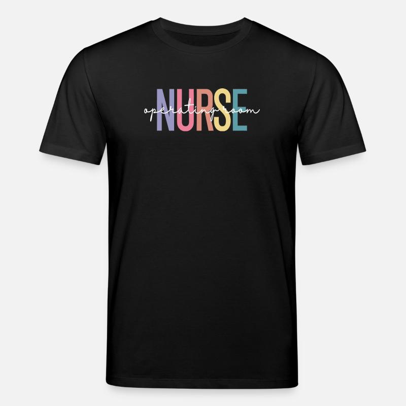 Nurse OR Gradient Letter Design - Stanley/Stella Unisex Bio-T-Shirt CREATOR  - Schwarz