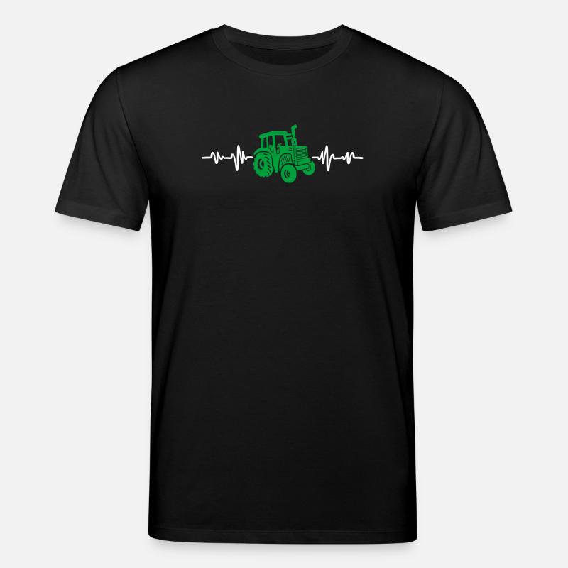 Traktor Herzschlag Bauer - Stanley/Stella Unisex Bio-T-Shirt CREATOR  - Schwarz