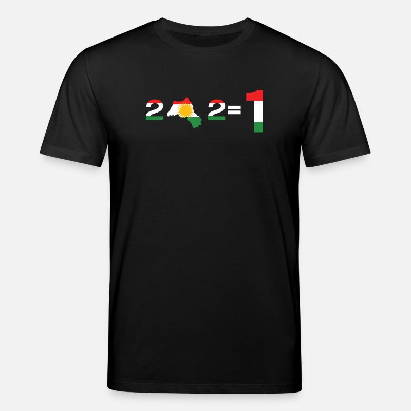 Kurdistan 2+2= 1  - Stanley/Stella Unisex Bio-T-Shirt CREATOR  - Schwarz