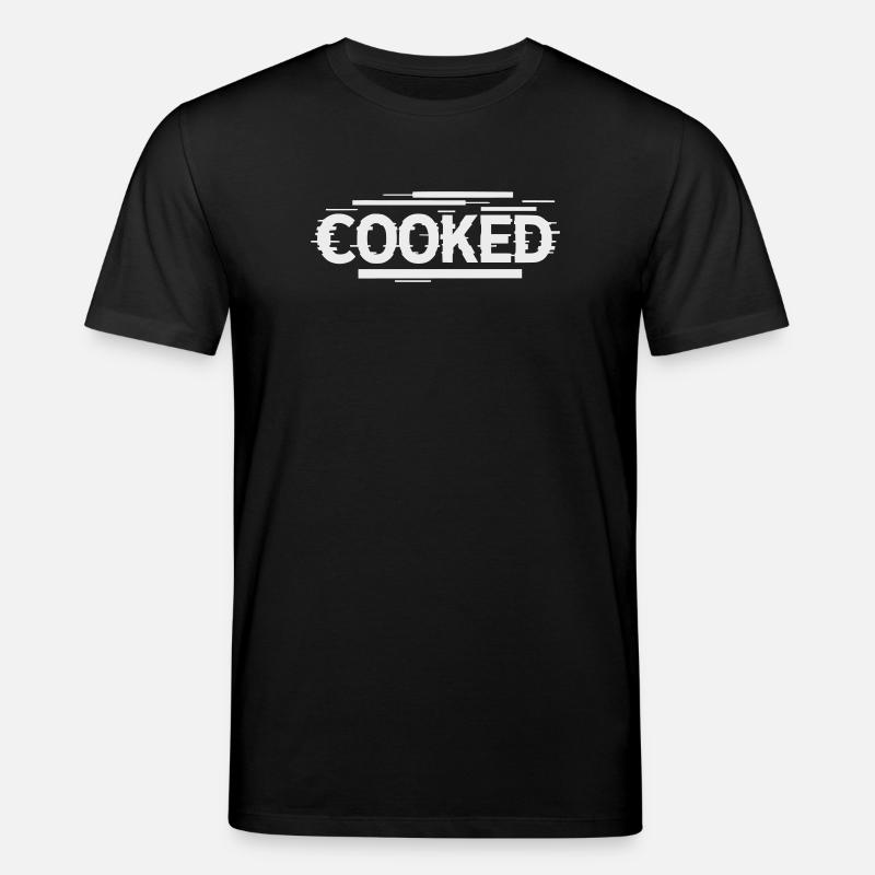 Cooked - Self-Ironic Font - Stanley/Stella CREATOR Unisex Organic T-Shirt - black