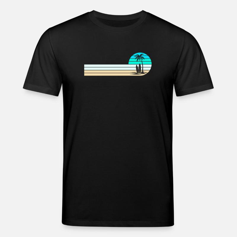 Skyline des Strandes - Stanley/Stella Unisex Bio-T-Shirt CREATOR  - Schwarz