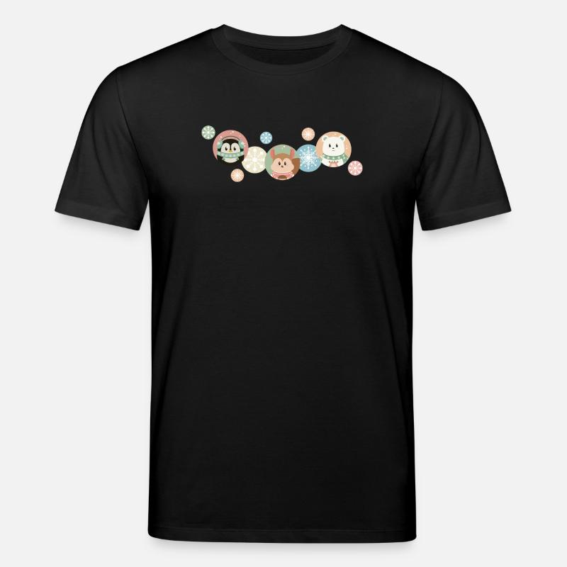 Animaux mignons - Motif de Noël - T-shirt bio CREATOR Stanley/Stella Unisexe - noir