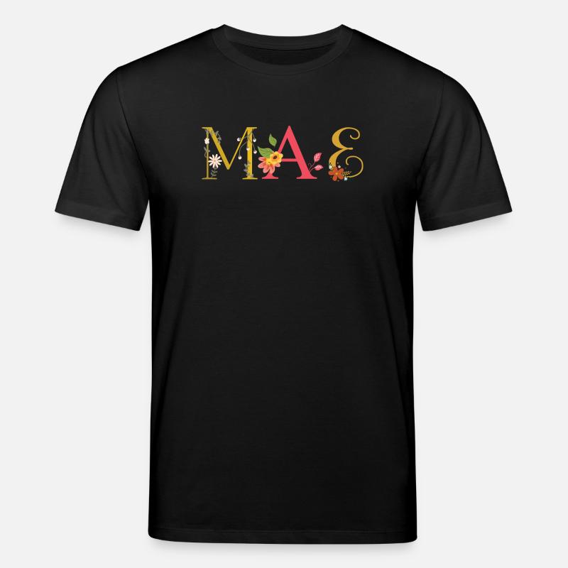 MAE Name mit Blumen geschmückt - Stanley/Stella Unisex Bio-T-Shirt CREATOR  - Schwarz