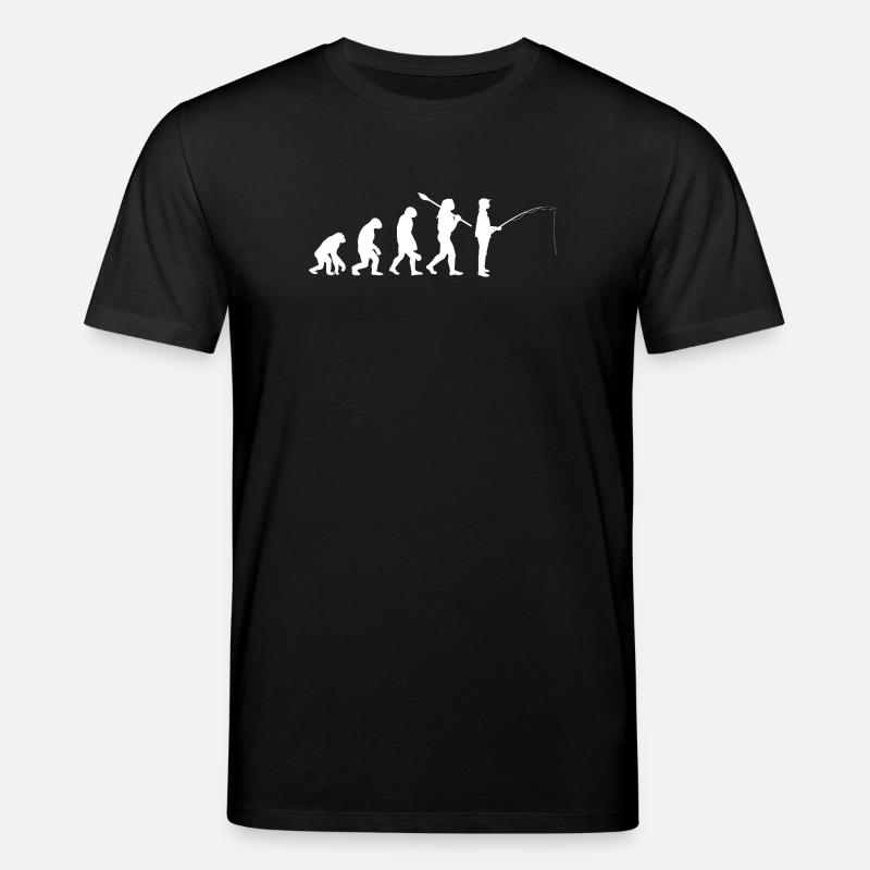 Entwicklung der Silhouette des Menschenfischens - Stanley/Stella Unisex Bio-T-Shirt CREATOR  - Schwarz