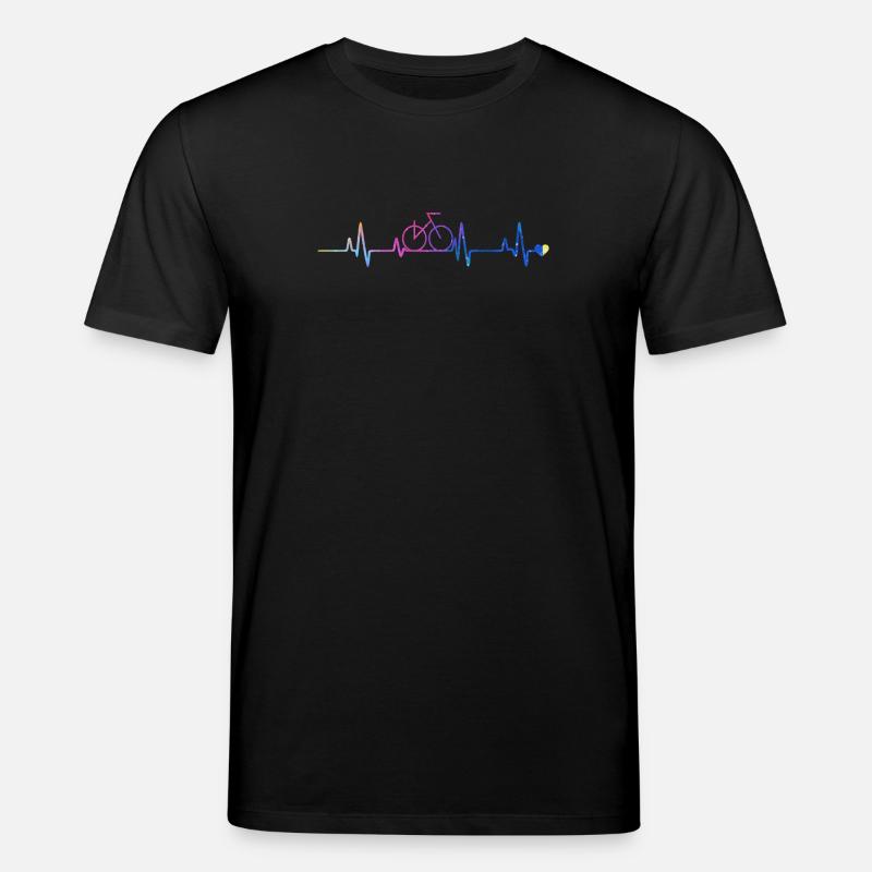 Fahrradherz Gradient - Stanley/Stella Unisex Bio-T-Shirt CREATOR  - Schwarz