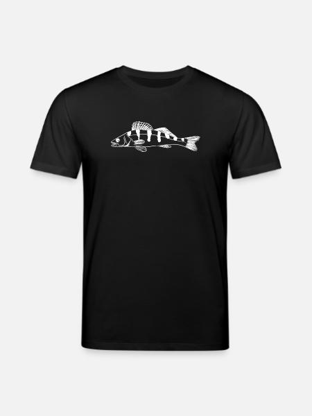 Zander Graphic – Angler Line-Art Design - Stanley/Stella CREATOR Unisex Organic T-Shirt - black