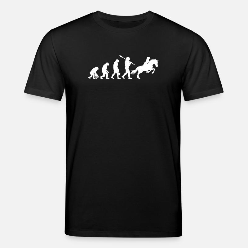 Évolution des courses hippiques : l’équitation drôle - T-shirt bio CREATOR Stanley/Stella Unisexe - noir