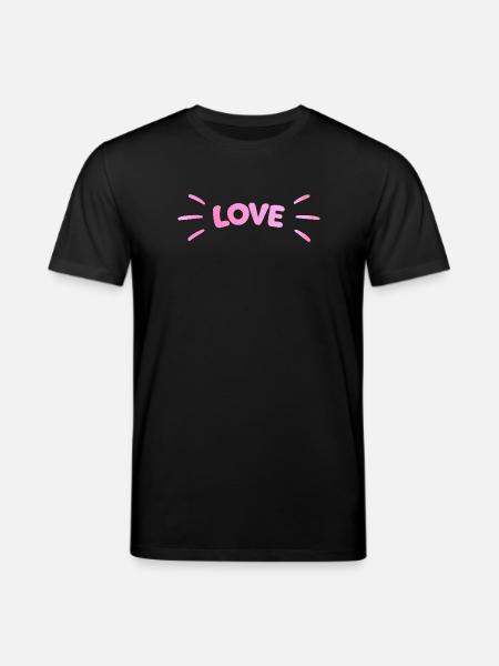Love Pink Luminous - Stanley/Stella CREATOR Unisex Organic T-Shirt - black