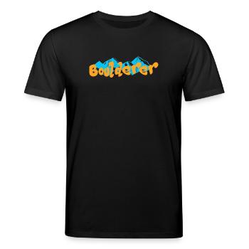 Bouldern Boulderer - Stanley/Stella Unisex Bio-T-Shirt CREATOR  - Schwarz - Vorne - Alina (178cm) & Michal (187cm)
