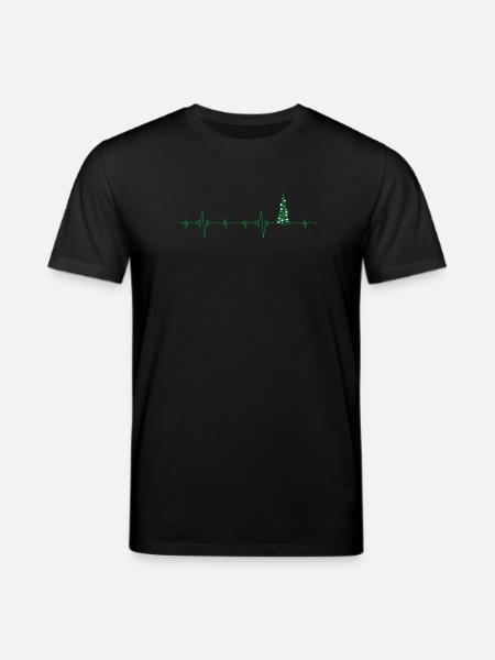 Christmas Tree Pulse Artwork - Stanley/Stella CREATOR Unisex Organic T-Shirt - black
