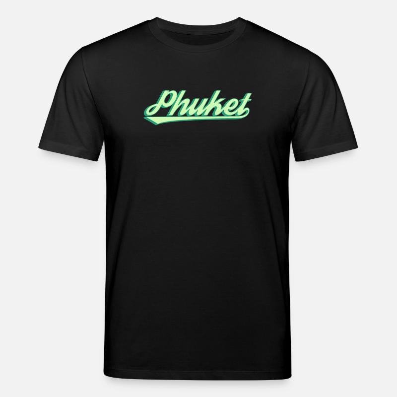 Écriture côtière rétro de Phuket - T-shirt bio CREATOR Stanley/Stella Unisexe - noir