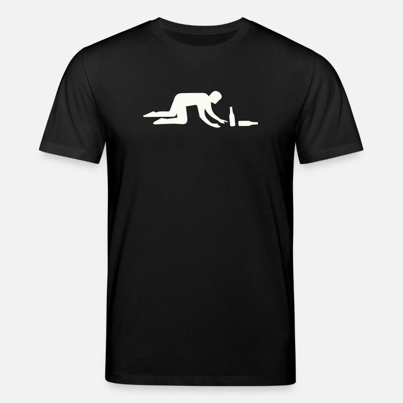 Silhouette d’ivrogne avec bouteille - T-shirt bio CREATOR Stanley/Stella Unisexe - noir
