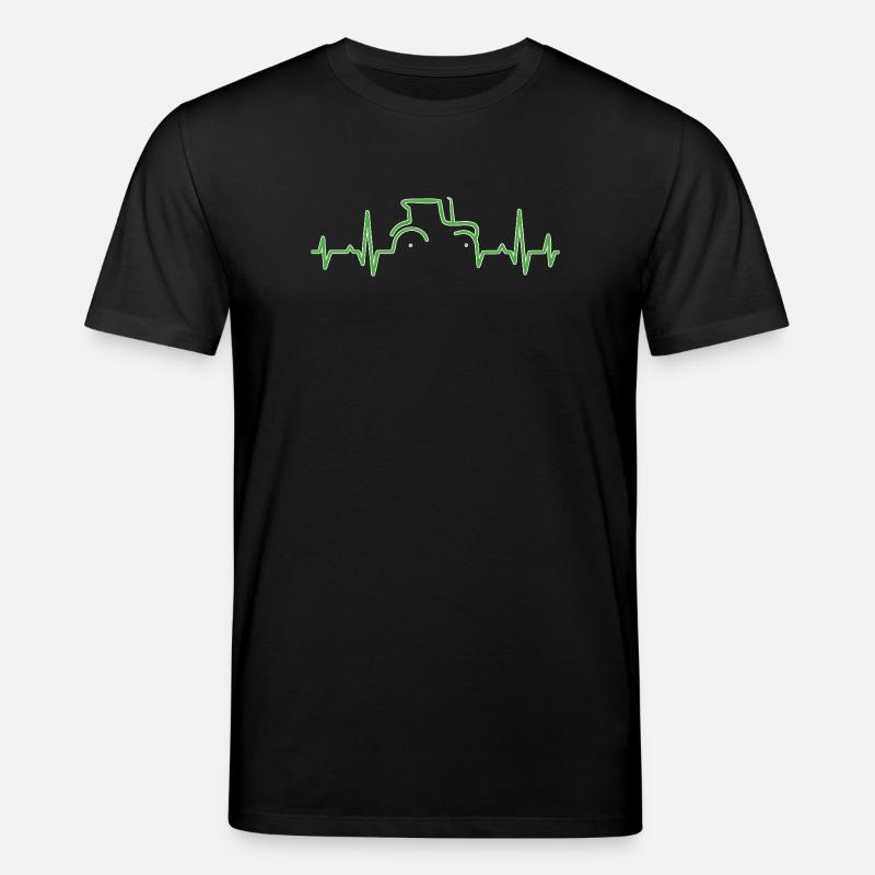 KARDIOGRAMM TRAKTOR Grün - Stanley/Stella Unisex Bio-T-Shirt CREATOR  - Schwarz