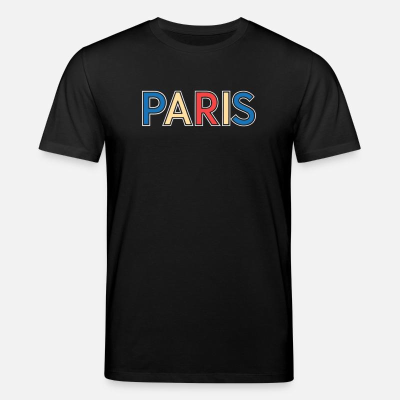 Pariser Farbblocktypografie - Stanley/Stella Unisex Bio-T-Shirt CREATOR  - Schwarz