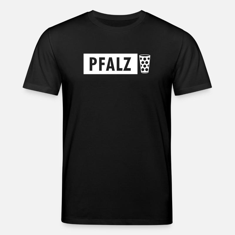 Pfalz Schild mit Dubbeglas - Stanley/Stella Unisex Bio-T-Shirt CREATOR  - Schwarz