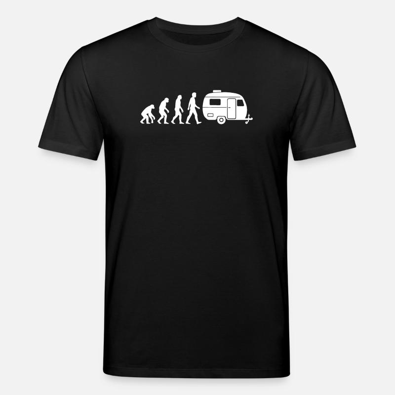 Caravan Evolution Camper Camping - Stanley/Stella CREATOR Unisex Organic T-Shirt - black