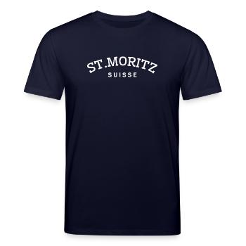 St. Moritz - Suisse - Schweiz - Swiss - Stanley/Stella Unisex Bio-T-Shirt CREATOR  - Navy - Vorne