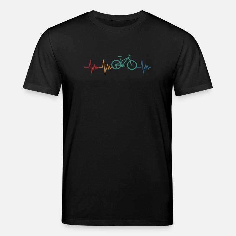 Vélo Battement de cœur Cyclisme - T-shirt bio CREATOR Stanley/Stella Unisexe - noir