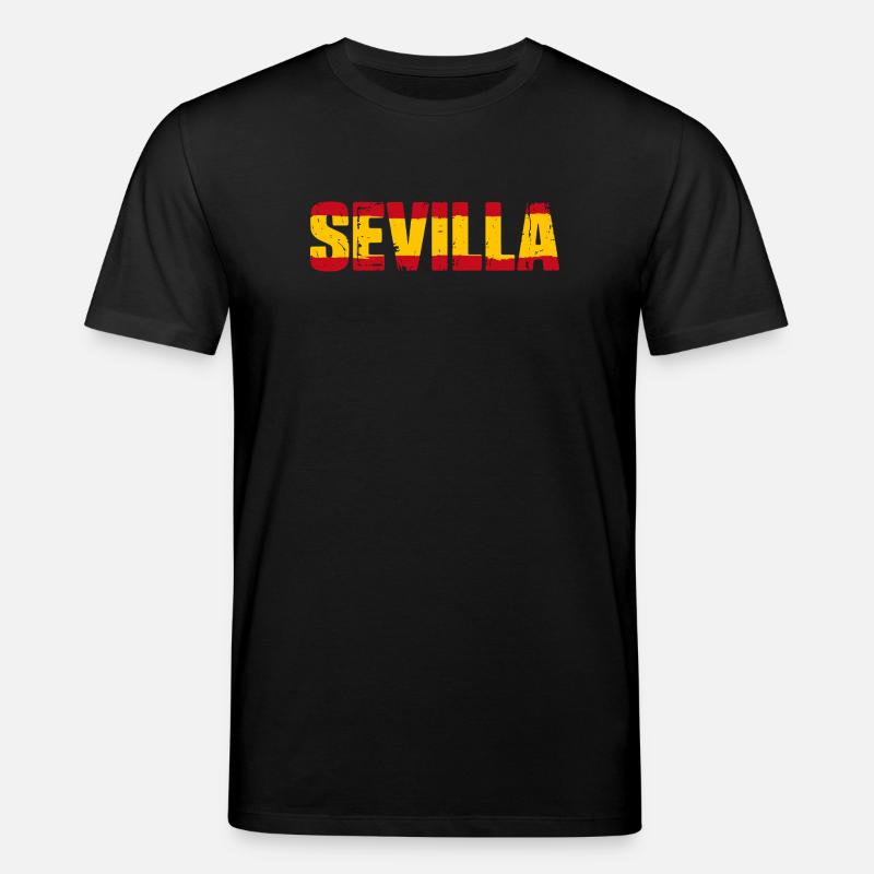 Sevilla Flagge Spanien - Stanley/Stella Unisex Bio-T-Shirt CREATOR  - Schwarz