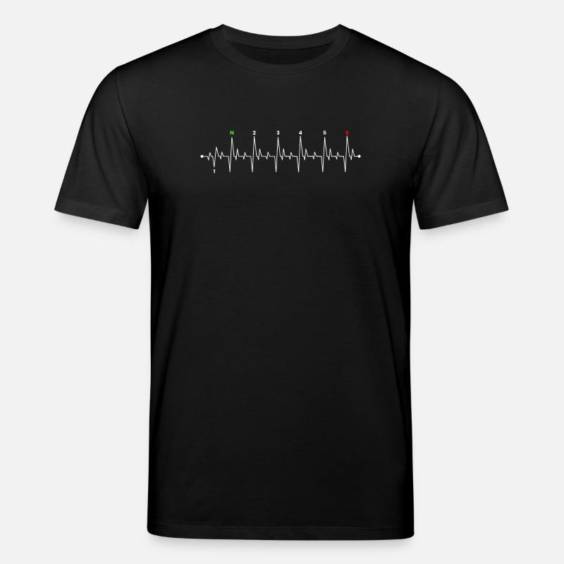 Pulse Line Neon Wave - Stanley/Stella CREATOR Unisex Organic T-Shirt - black