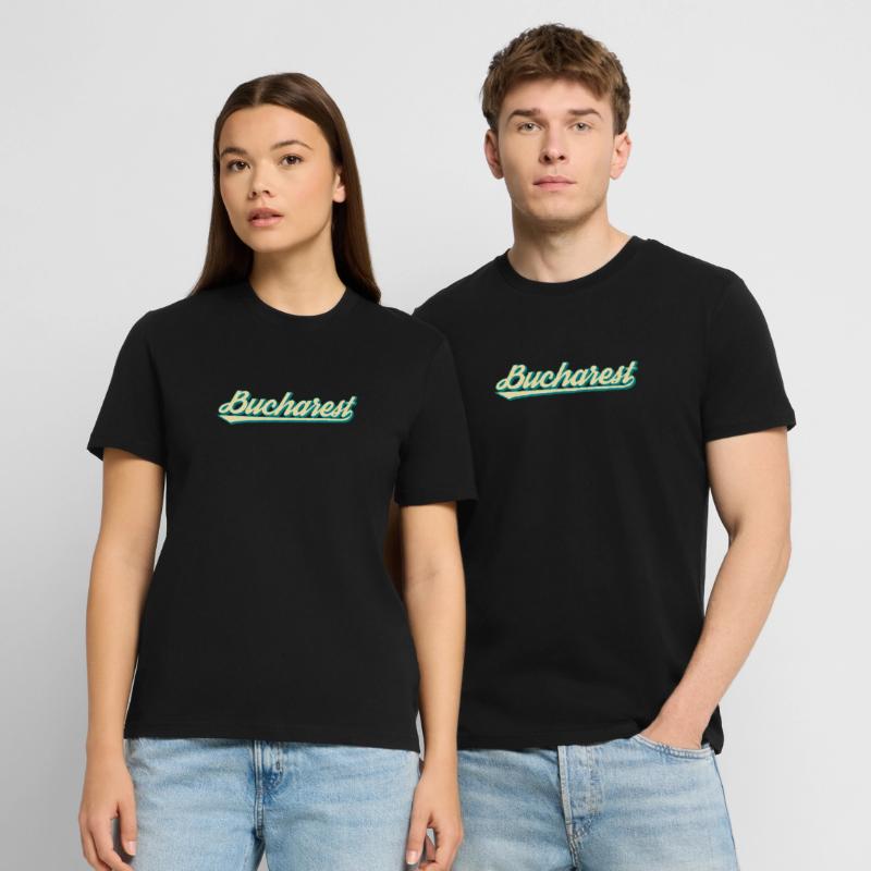 Bucharest Retro Script Stanley/Stella Unisex Bio-T-Shirt CREATOR 