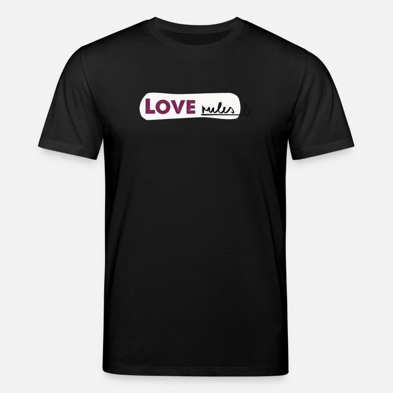 Love rules - Spruch Handlettering - Stanley/Stella Unisex Bio-T-Shirt CREATOR  - Schwarz