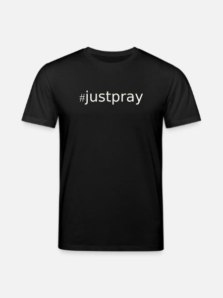 NEW --- #JustPray:  For Everyone! - Stanley/Stella CREATOR Unisex Organic T-Shirt - black