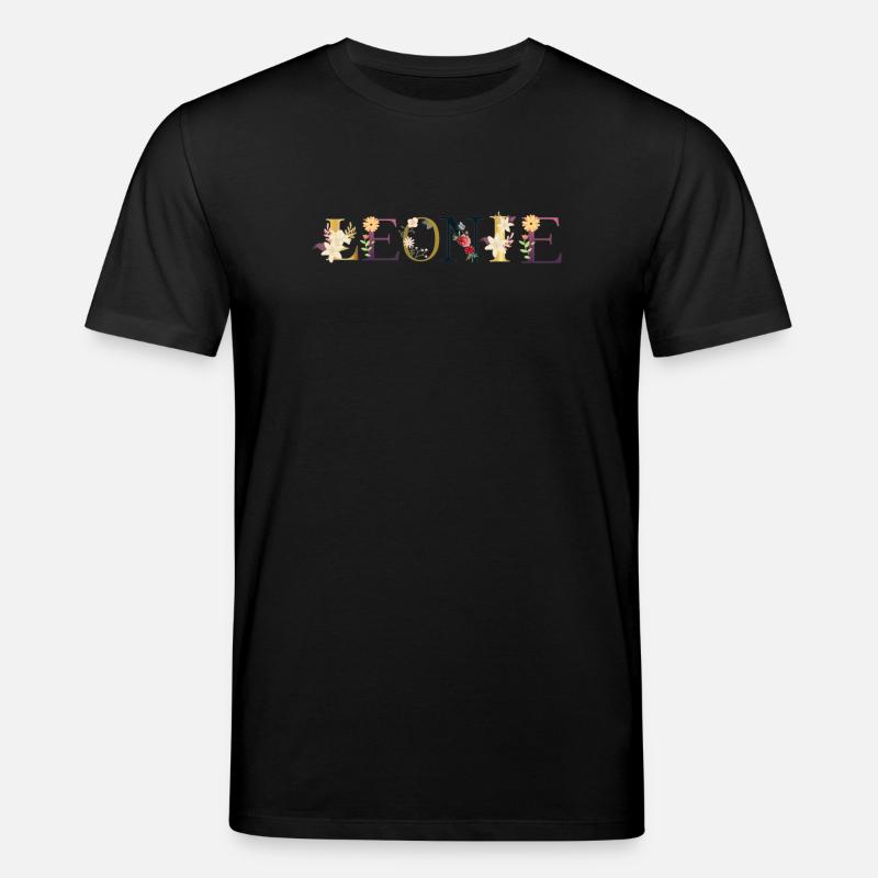 LEONIE Name mit Blumen geschmückt - Stanley/Stella Unisex Bio-T-Shirt CREATOR  - Schwarz