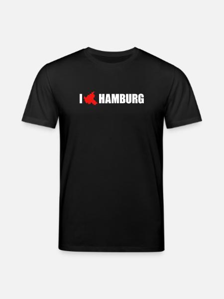 I love Hamburg - Stanley/Stella Unisex Bio-T-Shirt CREATOR  - Schwarz