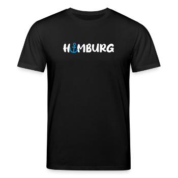 Hamburg Anker Fan Stadt Hansestadt Hafen Vektor - Stanley/Stella Unisex Bio-T-Shirt CREATOR  - Schwarz - Vorne - Alina (178cm) & Michal (187cm)