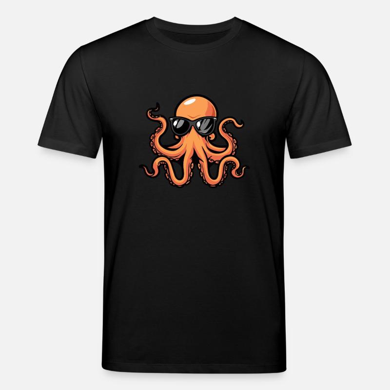 Octopus Cool Animal - Stanley/Stella CREATOR Unisex Organic T-Shirt - black