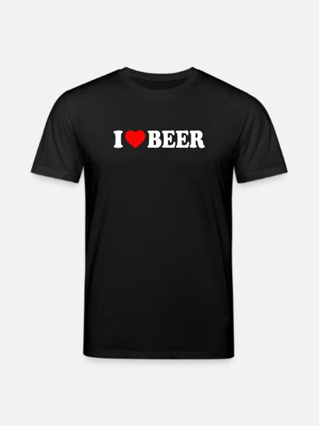 I love beer - Stanley/Stella CREATOR Unisex Organic T-Shirt - black