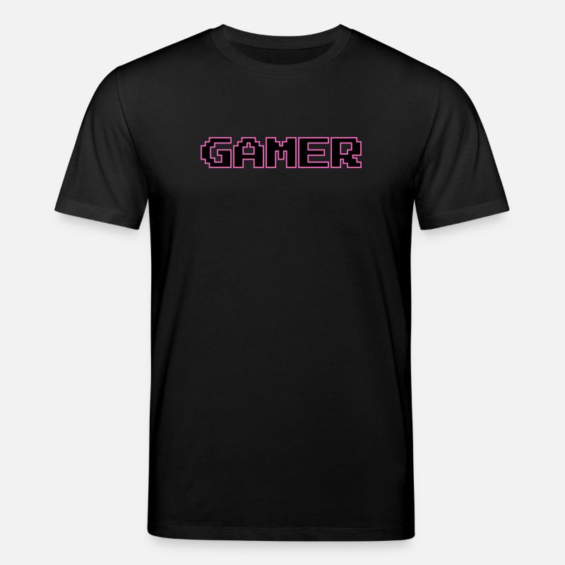 Texte Pixel Retro Gamer - T-shirt bio CREATOR Stanley/Stella Unisexe - noir