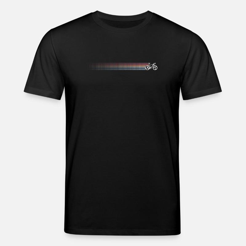Silhouette de vélo dégradé arc-en-ciel - T-shirt bio CREATOR Stanley/Stella Unisexe - noir