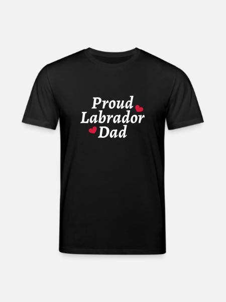 Proud Labrador Dad - Stanley/Stella CREATOR Unisex Organic T-Shirt - black