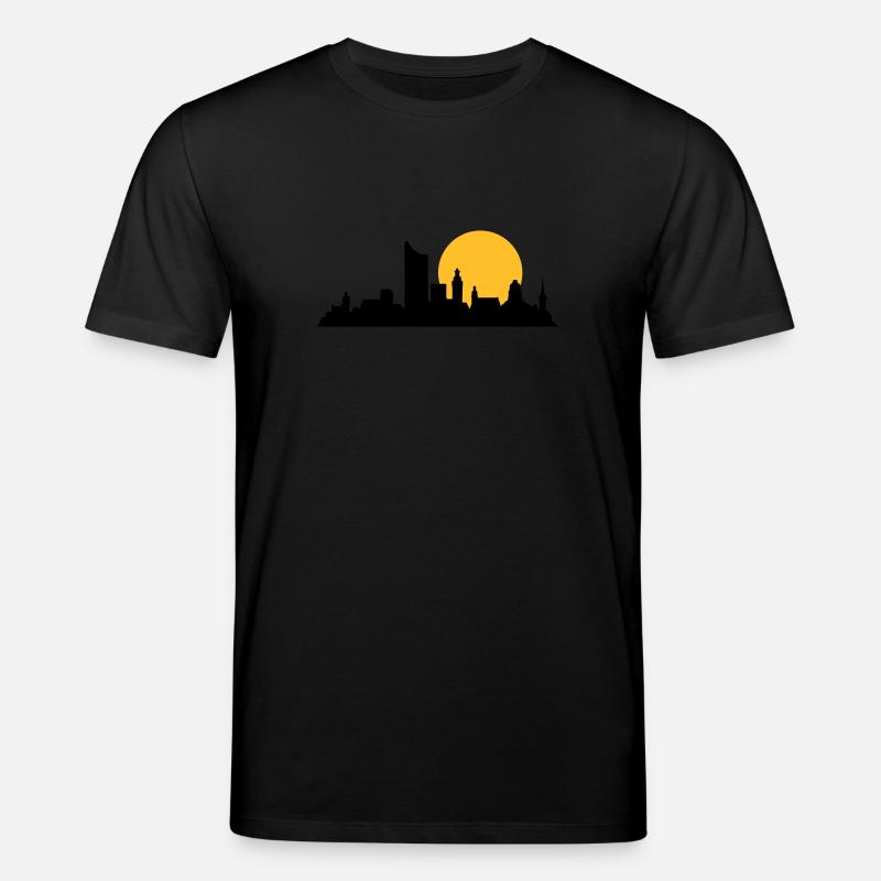 leipzig skyline - Stanley/Stella Unisex Bio-T-Shirt CREATOR  - Schwarz