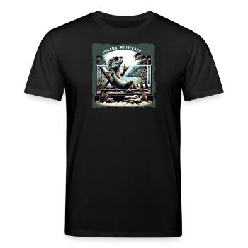 Bartagame - Bearded Dragon Geschenk - Stanley/Stella Unisex Bio-T-Shirt CREATOR  - Schwarz - Vorne - Alina (178cm) & Michal (187cm)
