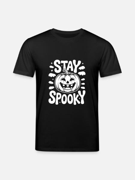 Restez effrayant drôle Halloween Design - T-shirt bio CREATOR Stanley/Stella Unisexe - noir