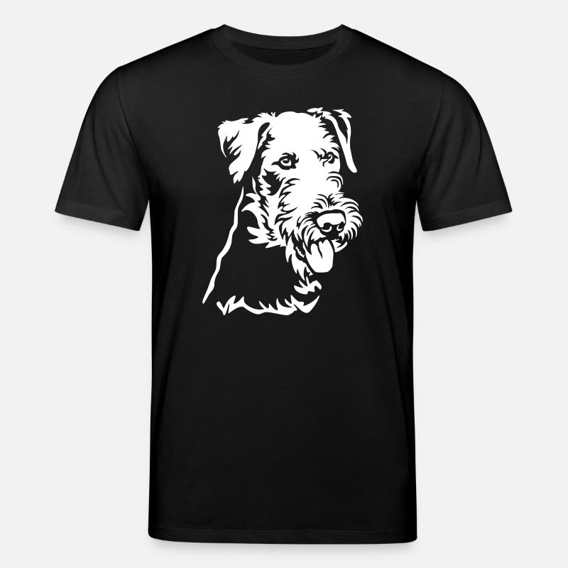 Airedale Terrier Head « Black Edition » - T-shirt bio CREATOR Stanley/Stella Unisexe - noir