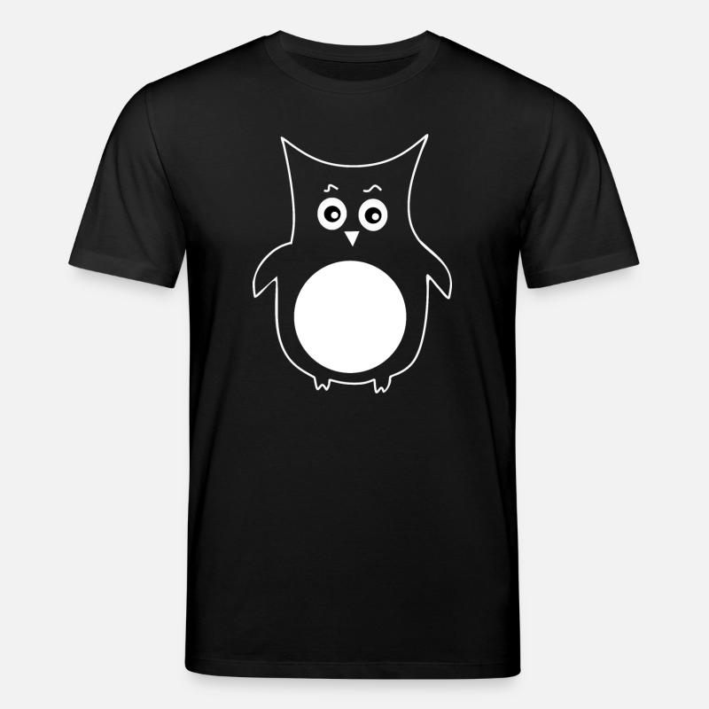 hibou blanc oiseau blanc - T-shirt bio CREATOR Stanley/Stella Unisexe - noir