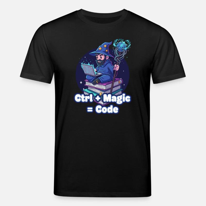 Ctrl Magic Code Wizard - Stanley/Stella CREATOR Unisex Organic T-Shirt - black