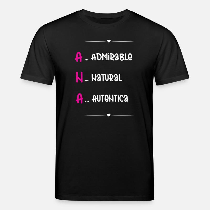 Personalisiertes Geschenk Ana - Stanley/Stella Unisex Bio-T-Shirt CREATOR  - Schwarz