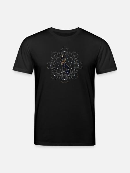 Egyptisk kat hellig geometri - Stanley/Stella CREATOR økologisk unisex-T-shirt - sort