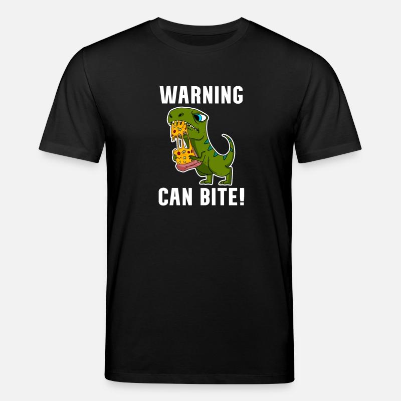 Dinosaurs with pizza - Stanley/Stella CREATOR Unisex Organic T-Shirt - black