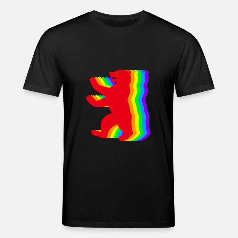 Berliner Regenbogen Bären - Stanley/Stella Unisex Bio-T-Shirt CREATOR  - Schwarz
