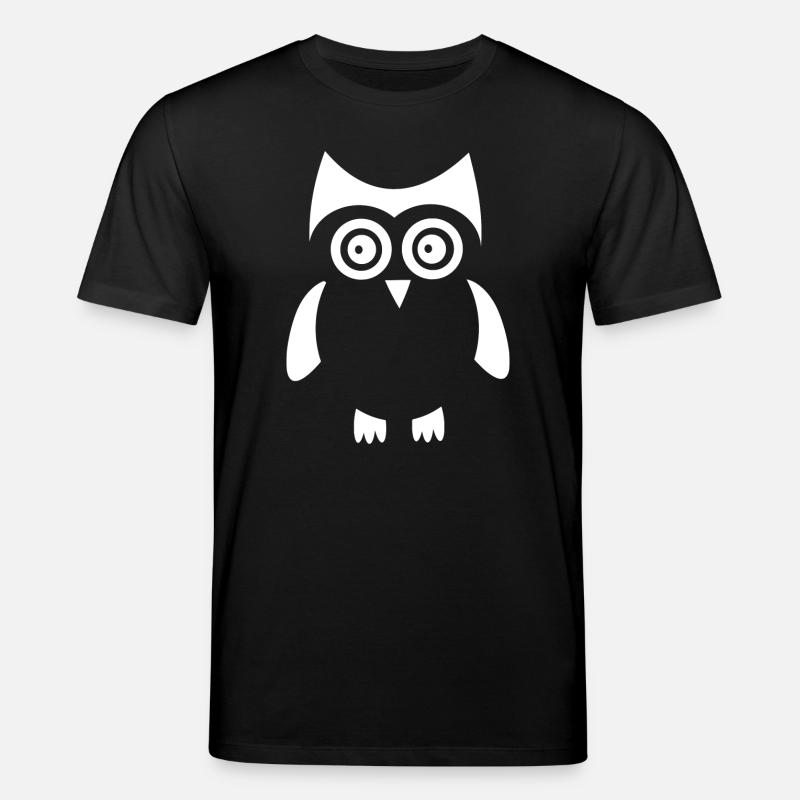 weiße Eule Vogel weiß - Stanley/Stella Unisex Bio-T-Shirt CREATOR  - Schwarz