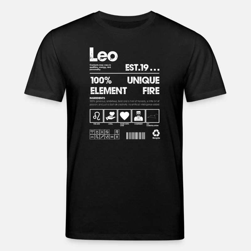 Löwe Sternzeichen - Stanley/Stella Unisex Bio-T-Shirt CREATOR  - Schwarz
