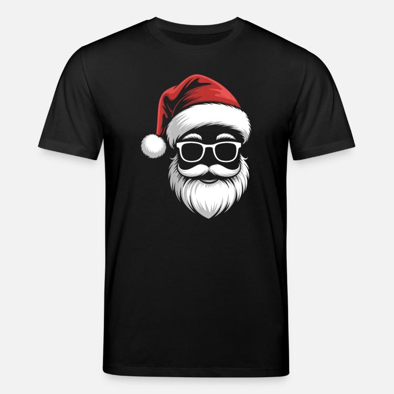 Cooler Santa mit Sonnenbrille - Stanley/Stella Unisex Bio-T-Shirt CREATOR  - Schwarz